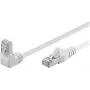 Wentronic Goobay CAT 5e Patchkabel 1x 90° gewinkelt, F/UTP, Weiß, 10 m - CCA Kupfer-Mix, 1x RJ45-Stecker 90° (8P8C) (94183)