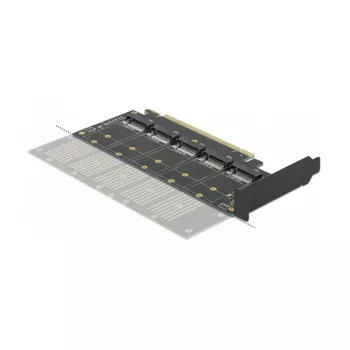 DeLOCK PCI Express x16 Karte auf 5 x interne M.2 Key B / SATA