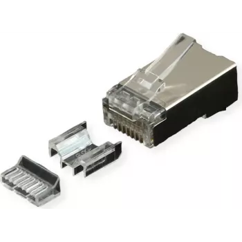 ROLINE RJ45-Stecker Cat.6A geschirmt+Einsatz 10 Stück (21.17.3099)