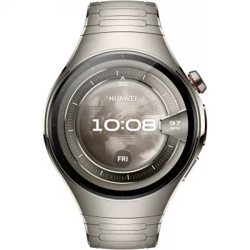 Smartwatch HUAWEI WATCH 5, 1,5 Zoll AMOLED, 466×466, 46 mm Titangehäuse, Wi‑Fi, GPS, Silber