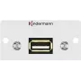 Kindermann Konnect 50 alu - Modulares Faceplate-Snap-In - USB 2.0 Typ A