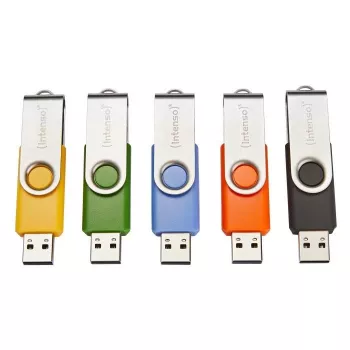 USB-Stick Intenso Basic Line 8 GB USB Typ-A 2.0 Schwarz Blau Grün Orange Gelb