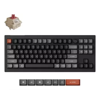 Mechanische Tastatur Keychron V3 Ultra 8K – QWERTY, Bluetooth & Kabel, RGB, Schwarz