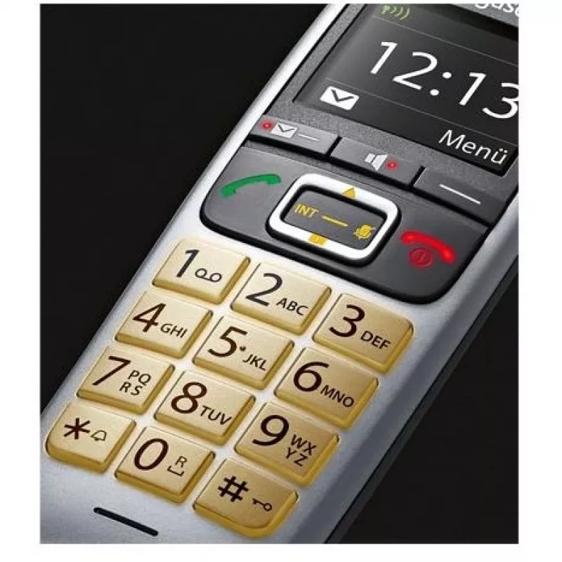 Gigaset E560 Telefon DECT-Telefon Rufnummernanzeige Schwarz, Silber