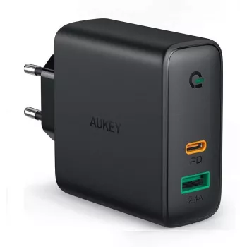 Wand Charger 2xUSB Leistung Delivery (1xUSB A+1xUSB C) 5.4A 30W Dynamic Detect PA-D1