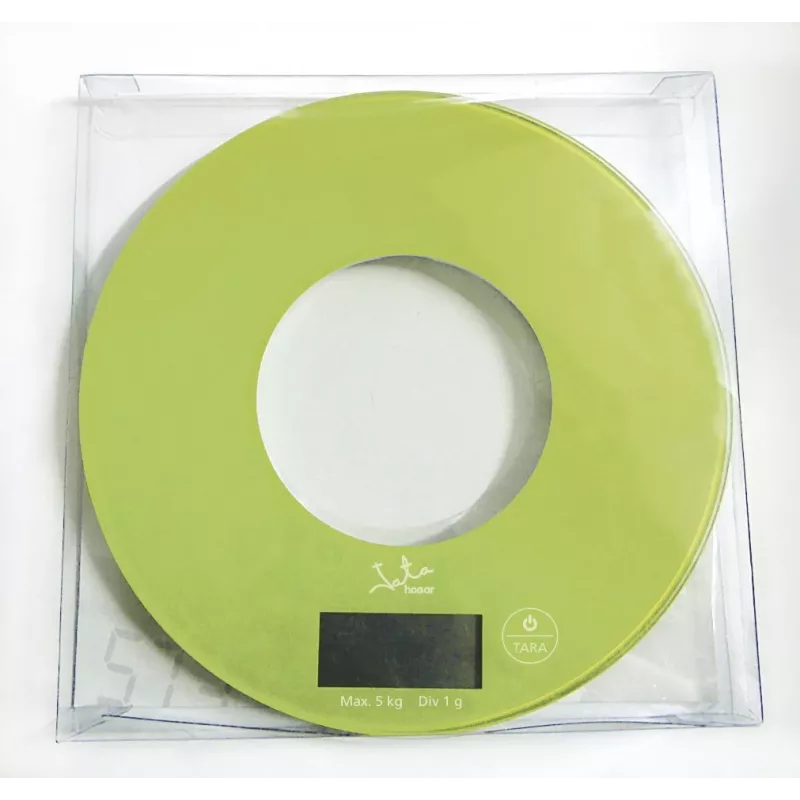 Elektronische Küchenwaage JATA 722P Grün Transparent Quadratisch