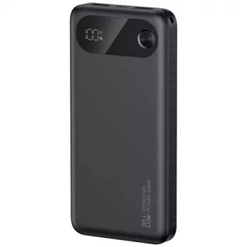 Powerbank usams PB80 PD20W 10000mAh — tragbarer Ladegerät, schwarz