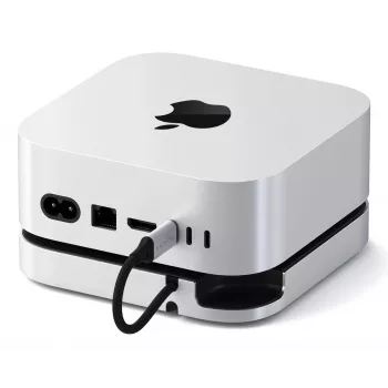 Satechi Laptop-Dock/Port-Replikator ST-GNMMES — kabelgebundener USB 3.2 Gen 2 Typ-C Hub, USB-A & SD, Silber