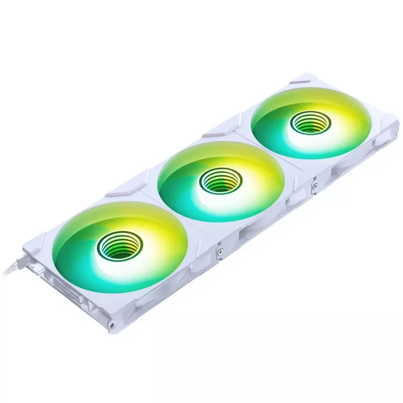 PHANTEKS NV Series NV7 E-ATX-Gehäuse, gehärtetes Glas, ARGB - Weiß & M25 Gen2 PWM D-RGB-Lüfter 3er-Pack - Reverse Blade, 140 mm + DRGB-Kit