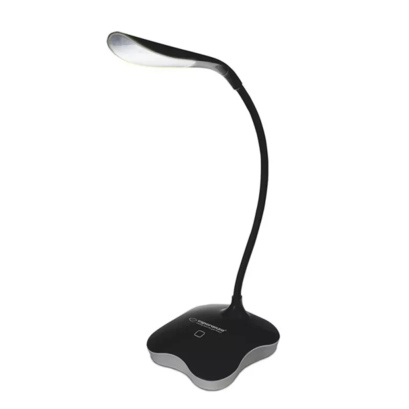 Tischlampe ESPERANZA ELD105K MIMOSA — LED-Schreibtischlampe mit Nachtlicht, schwarz