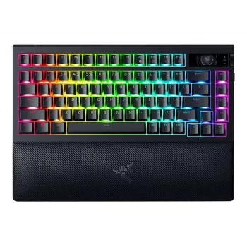 Mechanische Gaming-Tastatur Razer SchwarzWidow V4 Pro 75% kabellos, 4000 Hz Abfragerate, Orange Tactile-Schalter