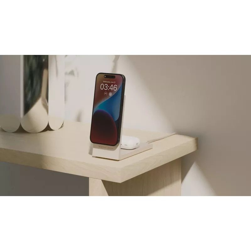 Native Union Rise 2-In-1 Qi2 Wireless-Ladegerät Sandstein