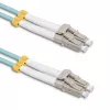 Qoltec - Patchkabel - LC/UPC Multimode (M) auf LC/UPC Multimode (M) - 1 m - Glasfaser - Duplex - 50/125 Mikrometer - OM3 - halogenfrei