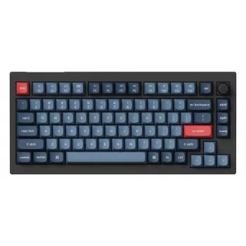 Keychron V1 Max Tastatur Universal USB RF Wireless Bluetooth Schwarz Grau 75% Mechanisch