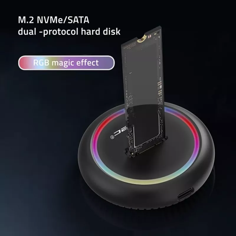 Qoltec 52275 M.2 SSD-Dockingstation, SATA/NVMe, USB-C