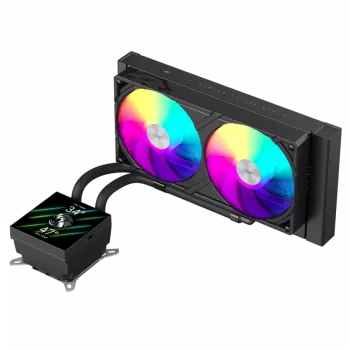 Gamemax CPU-Flüssigkeitskühler | GLACIER 240 LCD BK | Intel, AMD