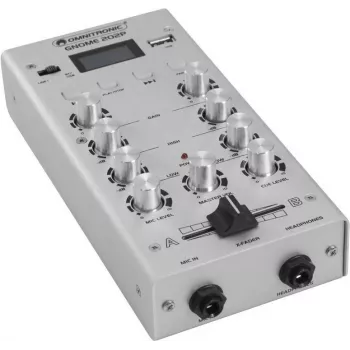 Mini-Mixer Omnitronic GNOME-202P, 2-Kanal-Kompaktmischer mit 3-Band-EQ