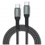Qoltec Kabel USB 2.0 Typ C auf USB 2.0 Typ C 100W QC 3.0 PD 1m Schwarz