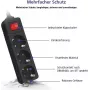 Mehrfachsteckdose helos CLASSIC 3-fach 1,5 m mit Schalter
