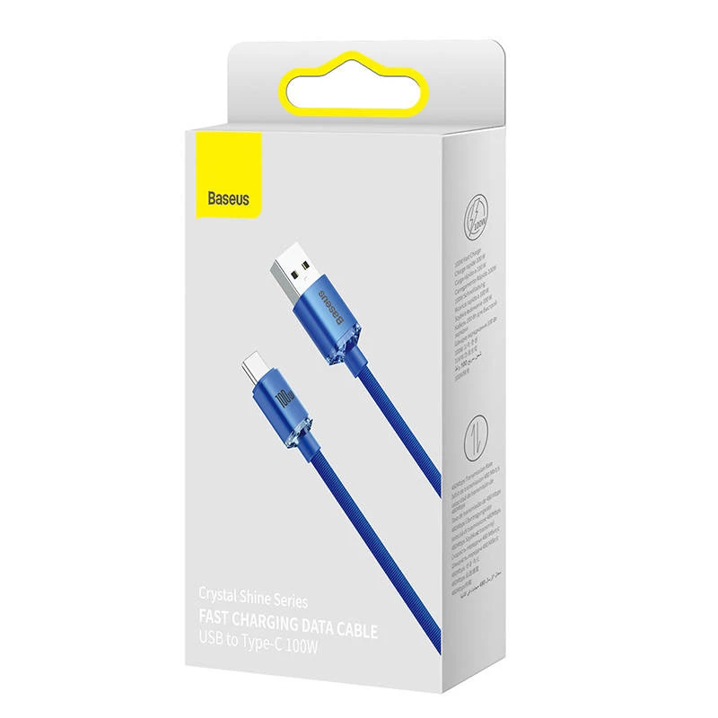 Baseus Crystal Shine Kabel USB auf USB-C, 100W, 2m (blau)