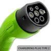 Qoltec Mobile EV Car Charger Adjustable 2in1 Type2 | 7kW | 230V | CEE 3 PIN | Wi-fi| LCD | Portable | Wallbox | 5m