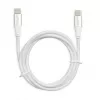 USB-C-auf-USB-C-Kabel IBOX IKUTC2W 2 m, USB 2.0, 3 A, weiß, Textilgeflecht