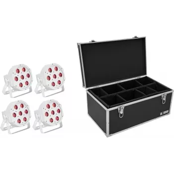 LED-Bodenspot EUROLITE SLS-7 HCL Weiß 4x – Bühnen-/abstimmbare weiße Scheinwerfer, 4 LEDs