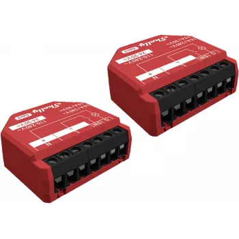 Intelligenter Schalter Shelly SHELLY_1PM_GEN3_2ER — kabellos 110–240V, 1,2W Verbrauch, max. 240V, Kunststoffgehäuse, 42×16×37 mm, 2er-Pack