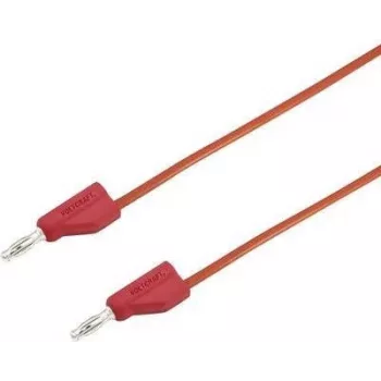 VOLTCRAFT Prüfleitung [Stecker 4 mm - Stecker 4 mm] 5 m Rot MSB-300 (MSB-300-5-Rot)