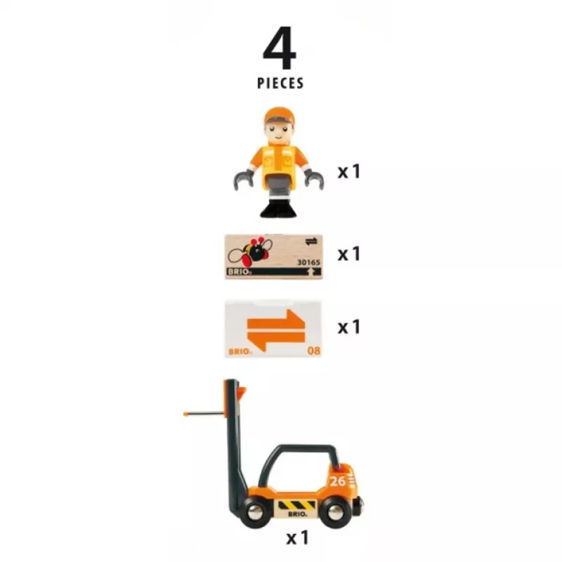 Spielzeugfahrzeug- und Gleiszubehör-Set Ravensburger BRIO 33573 — 4-teilig, mehrfarbig, empfohlenes Alter ab 0,3 Jahren
