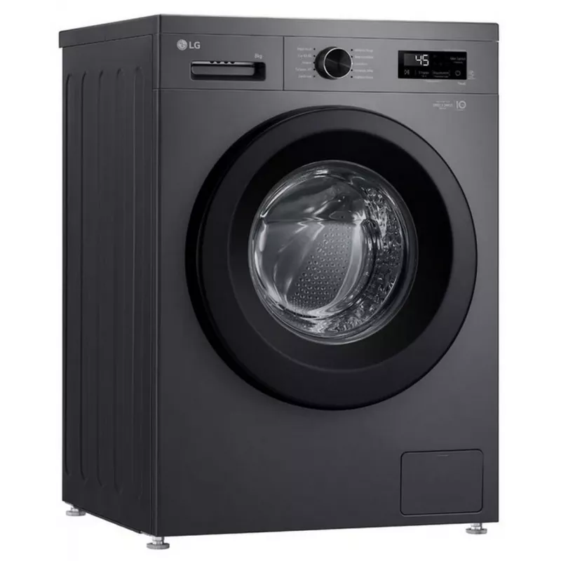 LG Waschmaschine | F4X1009NMB | Energieeffizienzklasse A | Frontlader | Waschkapazität 9 kg | 1400 U/min | Tiefe 55 cm | Breite 60 cm | Anzeige | LED | Dampffunktion | Direct