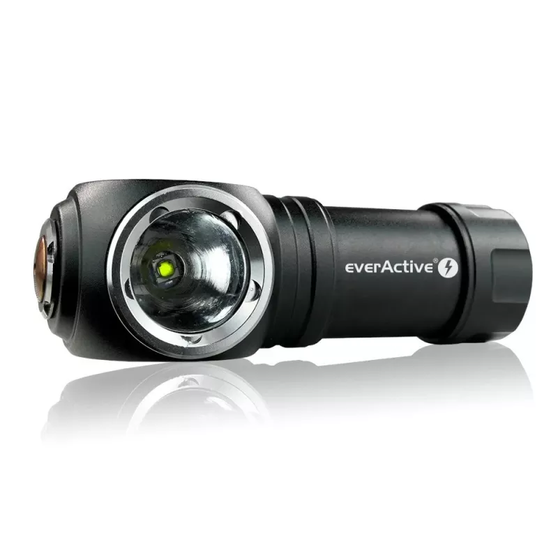 Taschenlampe LED 3 Betriebsmodi 10 W 500 Lumen Aluminiumgehäuse wiederaufladbar wasserdicht FL-55R Dripple - Everactive