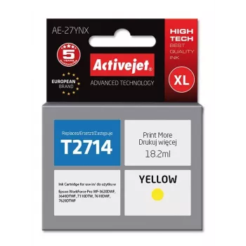 Kompatible Tintenpatrone ActiveJet AE-27YNX (Gelb, High XL, 18,2 ml) für Epson-Drucker
