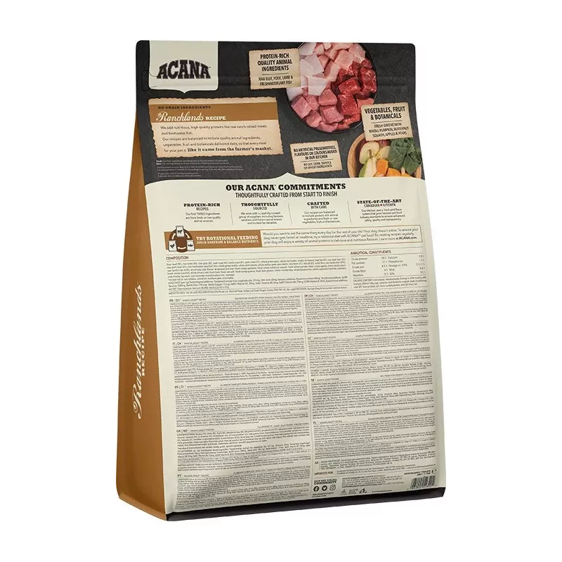 ACANA Highest Protein Ranchlands Dog - Trockenfutter für Hunde - 2 kg