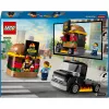 LEGO City Burger Van Food Truck Spielzeug für Jungen und Mädchen ab 5 Jahren, Fahrzeug-Bauspielzeug, Küchen-Spielset mit Verkäufer-Minifigur und Zubehör