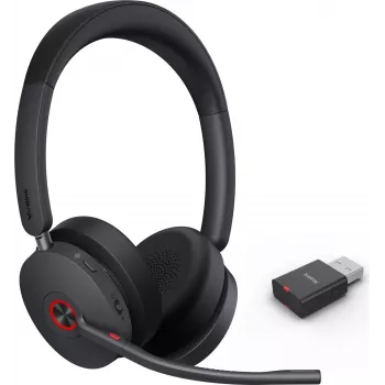 Kabelloses Hybrid-Headset Yealink WH68 mit Ladestation (Modell 1208741)