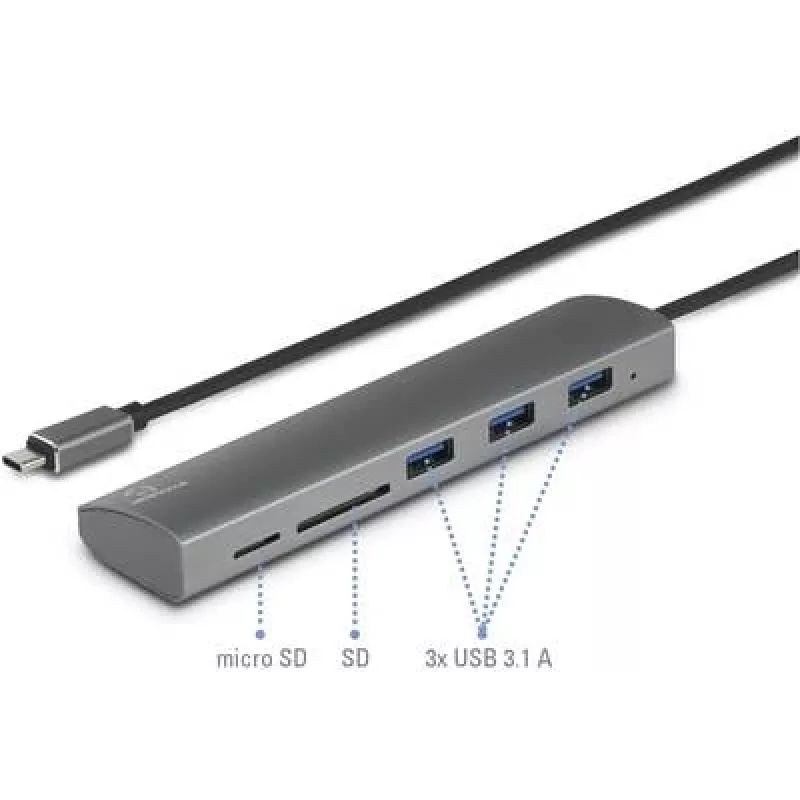 Renkforce RF-3374948 Schnittstellen-Hub USB 2.0 Type-C 5000 Mbit/s Silber (RF-3374948)