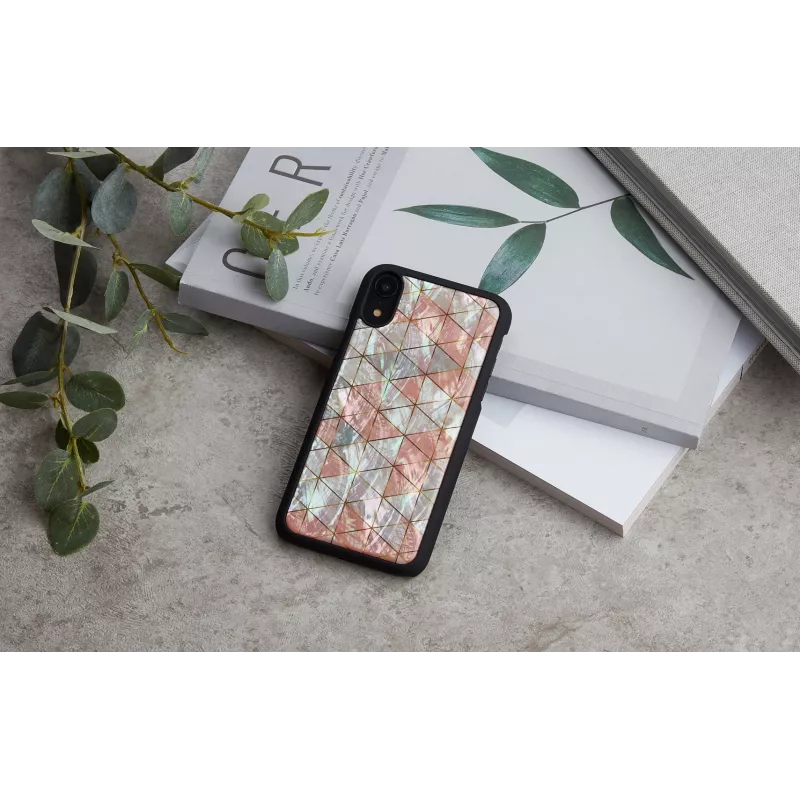 Handyhülle iKins für iPhone XR — Diamantmuster, schwarz