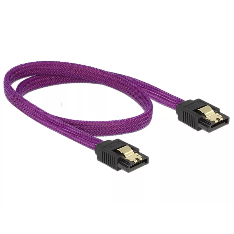SATA-Kabel DeLOCK 83691 0,5 m SATA 7-Pin Violett