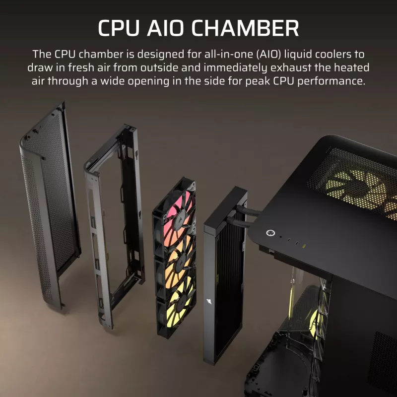 PC-Gehäuse Corsair AIR 5400 RS-R ARGB Midi Tower Schwarz