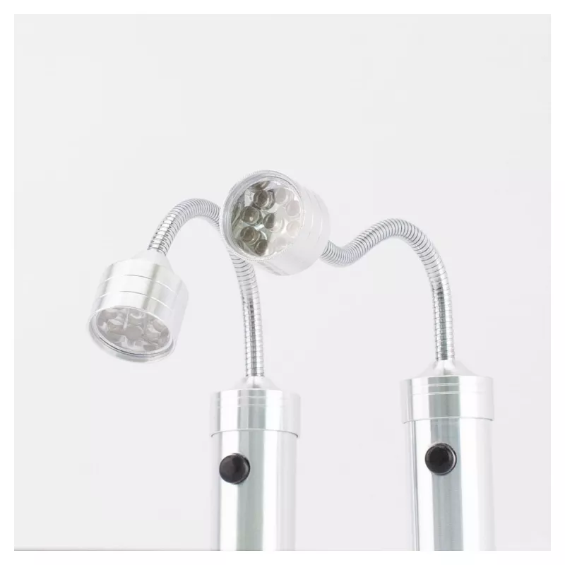 Grilllicht RealPower 495550 – Edelstahl, Batterie AAA, 2er-Set für Outdoor-Grill