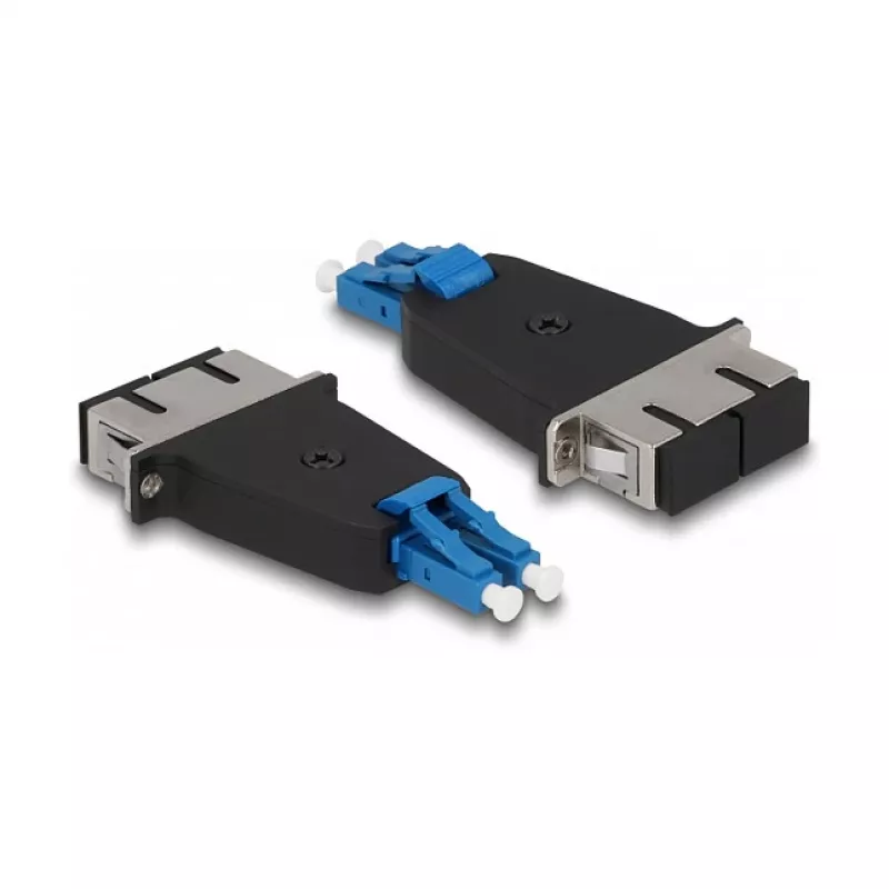 DeLOCK Glasfaser-Hybridkoppler LC-Duplex-Stecker auf SC-Duplex-Kupplung blau
