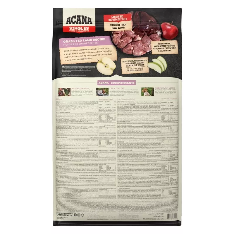 ACANA Singles Grass-Fed Lamb - Trockenfutter für Hunde - 11,4 kg