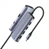 USB-C-Hub Cudy UH500 — USB 3.2 Gen 1 Type-C-Host, 6 Anschlüsse mit USB 3.2 Gen 1 Type-A und HDMI, 5000 Mbit/s, Grau/Silber