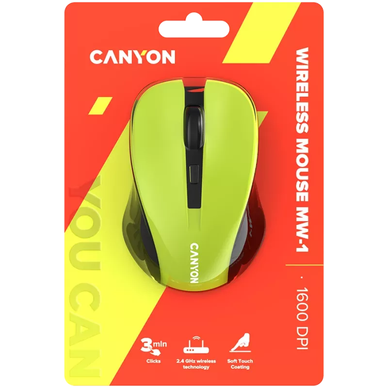 Maus CANYON MW-1 Wireless Gelb CNE-CMSW1Y Schnittstelle