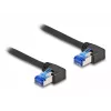 Netzwerkkabel DeLOCK RJ45 Cat.6A S/FTP abgewinkelt 1 m Schwarz