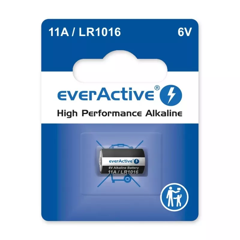 Batterie für Autoschlüssel everActive 11A LR1016 MN11 6V Alkaline, Knopfzelle 10,3×16 mm, 1 Stk.
