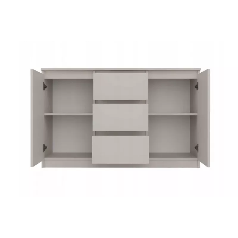 Kommode mit 2 Türen und 3 Schubladen, Kaschmirfarbe