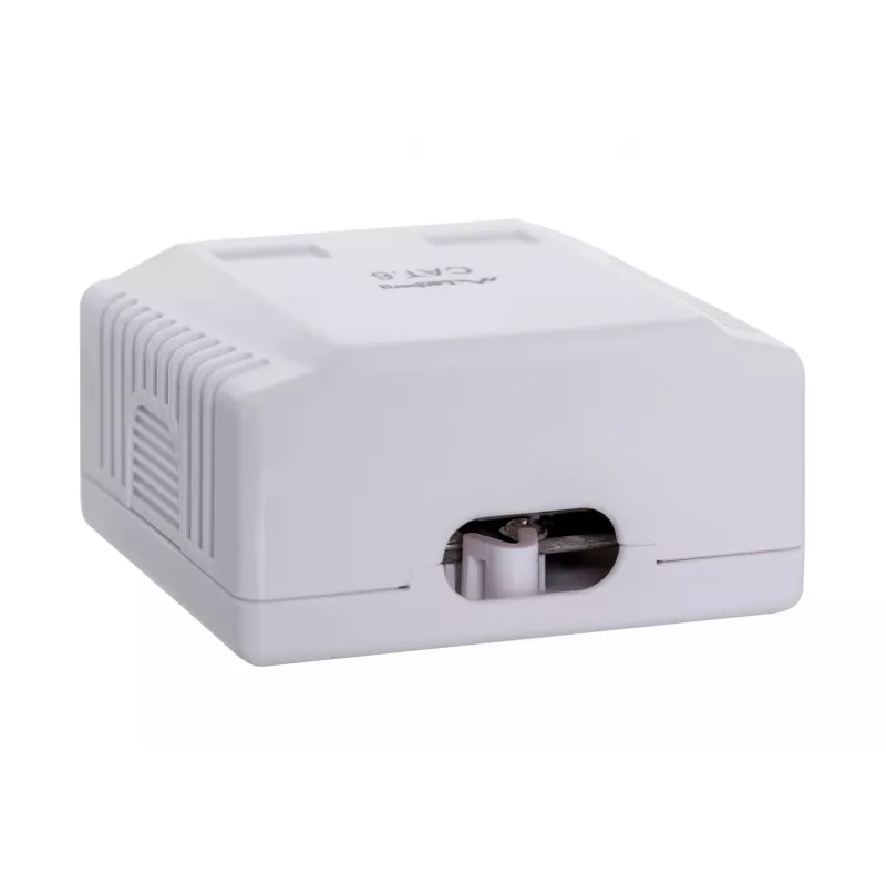 LANBERG Aufputzdose RJ-45 Cat6 OU6-0002-W weiß, 2 Buchsen, 30×54×57 mm
