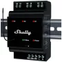 Intelligentes Relais Shelly Wave PRO 3 — schwarz, Kunststoffgehäuse, 110–240 V AC, 50–60 Hz, 0,3 W, 53×59×96 mm